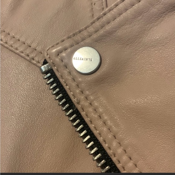All Saints Rift cropped biker jacket pink size US4

• Size: 4 All Saints - Picture 6 of 12
